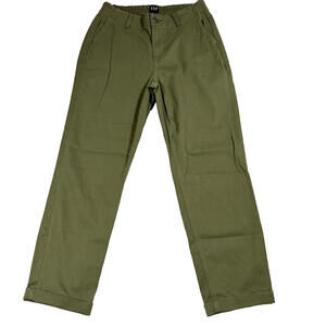 Gap Chino Pants Womens 4 Olive Green Stretch Tapered Casual Workwear